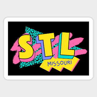 Retro 90s St. Louis STL / Rad Memphis Style / 90s Vibes Magnet